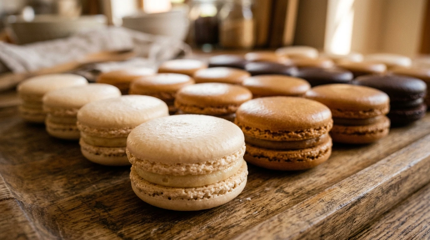 Macarons maison — détail texture
