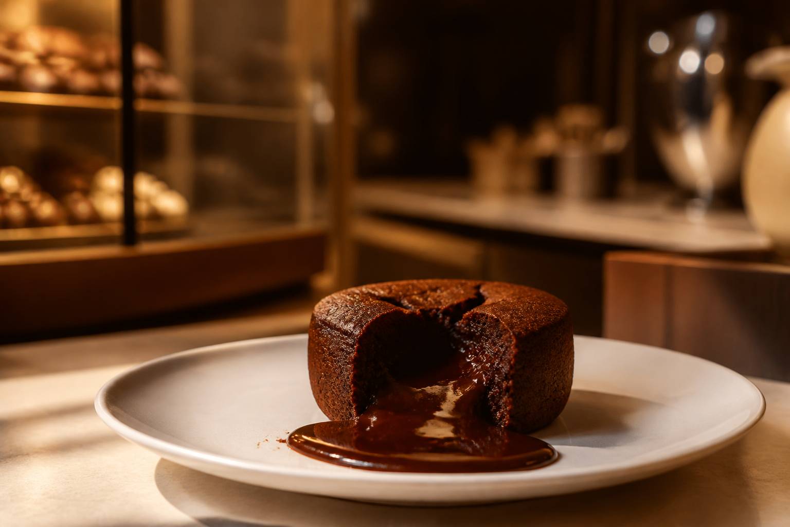 Fondant au chocolat cœur coulant démoulé