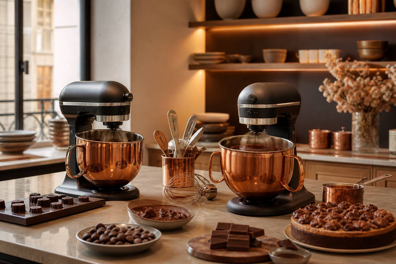 KitchenAid et Kenwood côte à côte, comparaison de robots pâtissiers