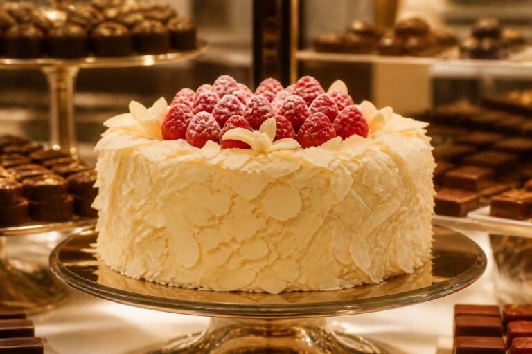 Délice Edelweiss : mariage exquis de framboise et chocolat blanc