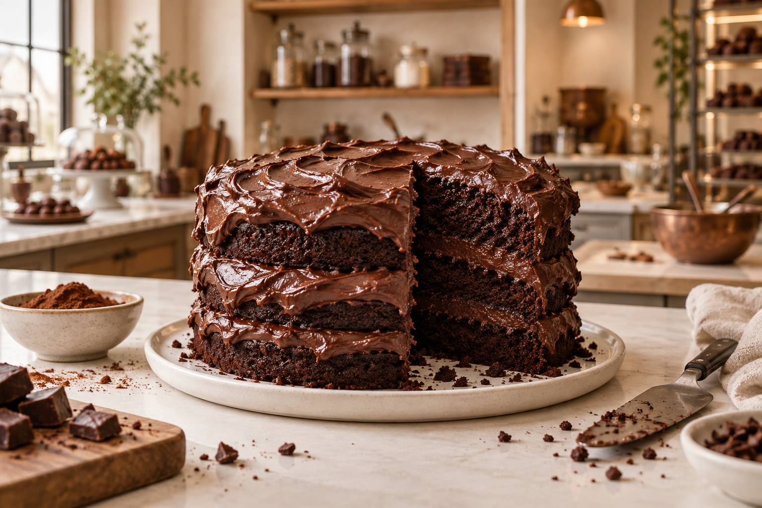 Illustration éditoriale du sujet : Matilda Cake : le gâteau au chocolat devenu la star des réseaux sociaux !